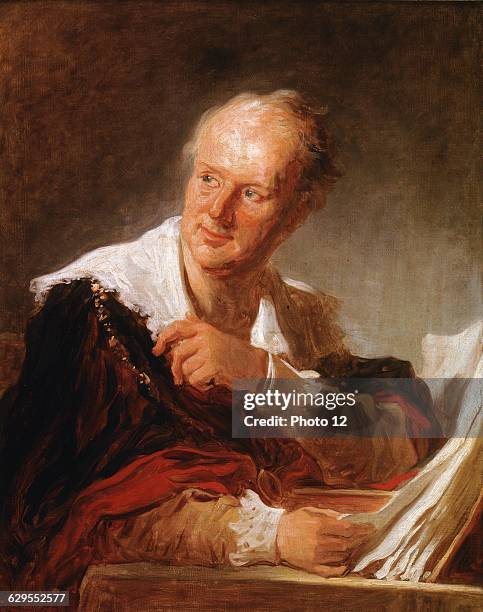 Jean Honore Fragonard French School Portrait of Denis Diderot 18th centuryOil on canvas Paris, musee du Louvre.