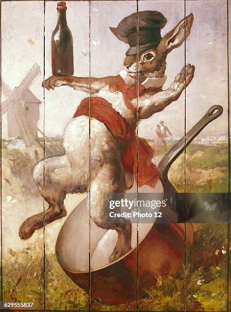 Andre GillFrench schoolSign of the nightclub 'Au Lapin Agile' in Montmartrec.1900Private collection.