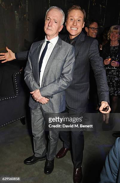 Anthony Daniels and Alan Tudyk attend the "Rogue One: A Star Wars Story" launch event after party at the Tate Modern on December 13, 2016 in London,...