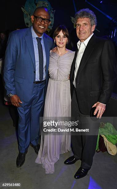 Forest Whitaker, Felicity Jones and Alan Horn, Chairman of Walt Disney Studios, attend the "Rogue One: A Star Wars Story" launch event after party at...