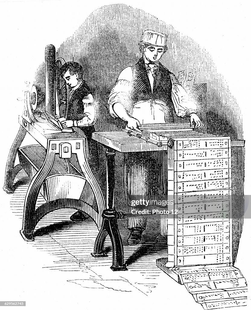 Preparing punched cards for a Jacquard loom