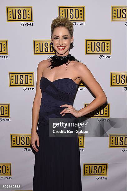 Jazmin Grace Grimaldi attends the 75th Anniversary USO Armed Forces Gala at Marriott Marquis Hotel on December 13, 2016 in New York City.