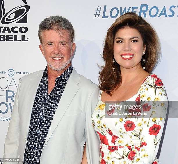 Actor Alan Thicke and wife Tanya Callau attend the Comedy Central Roast of Rob Lowe at Sony Studios on August 27, 2016 in Los Angeles, California.