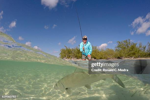 Fishing for bonefish on November 18, 2016 in Cherokee Sound, Abacoa.