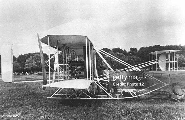 Wright Brothers' Military Flyer1909Photograph.