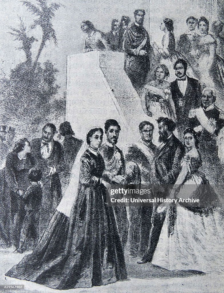 King Kamehameha V and Hawaiian nobles