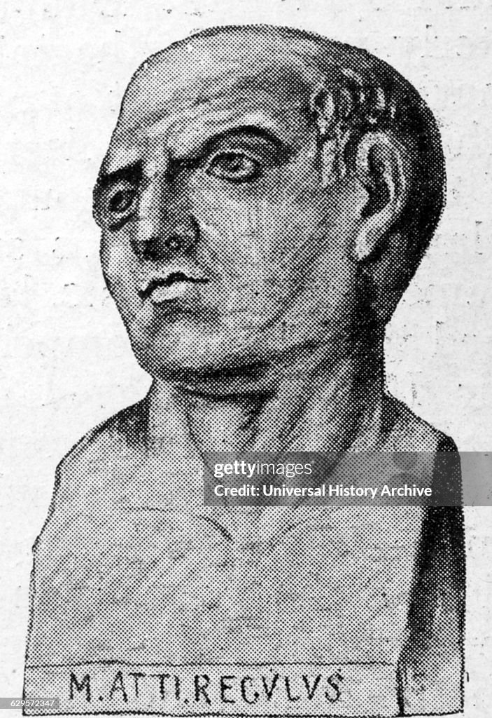 Bust of Marcus Atilius Regulus a Roman statesman and general who was
