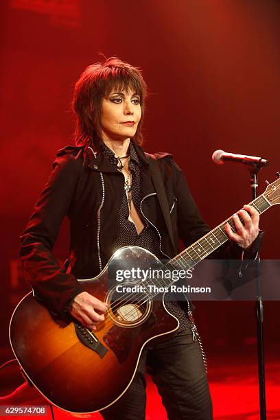 Joan Jett performs onstage at the USO 75th Anniversary Armed Forces Gala & Gold Medal Dinner at Marriott Marquis Times Square on December 13, 2016 in...