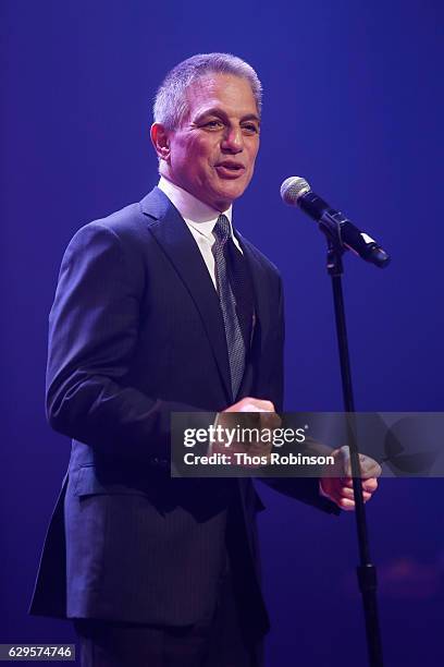 Actor Tony Danza performs onstage during the USO 75th Anniversary Armed Forces Gala & Gold Medal Dinner at Marriott Marquis Times Square on December...