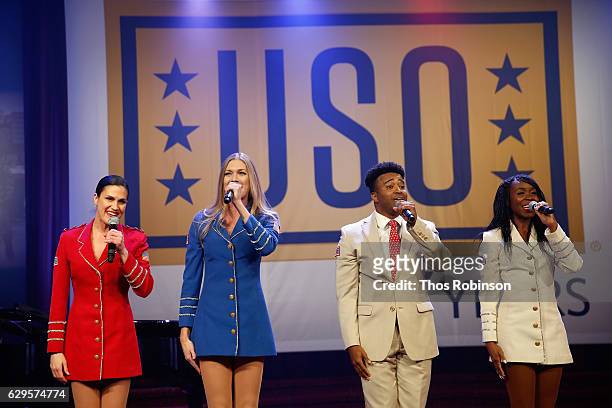 The USO Troupe the USO 75th Anniversary Armed Forces Gala & Gold Medal Dinner at Marriott Marquis Times Square on December 13, 2016 in New York City.