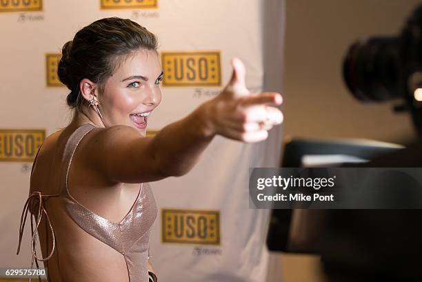 Actress Camren Bicondova attends the 75th Anniversary USO Armed Forces Gala at the Marriott Marquis Hotel on December 13, 2016 in New York City.