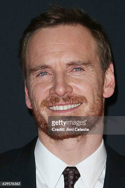 Actor Michael Fassbender attends the "Assassin's Creed" New York Premiere at AMC Empire 25 theater on December 13, 2016 in New York City.