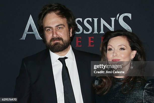 Director Justin Kurzel and Actress Essie Davis attends the "Assassin's Creed" New York Premiere at AMC Empire 25 theater on December 13, 2016 in New...