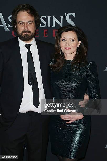 Director Justin Kurzel and Actress Essie Davis attends the "Assassin's Creed" New York Premiere at AMC Empire 25 theater on December 13, 2016 in New...