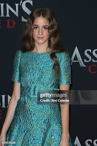 Actress Coco Konig attends the "Assassin's Creed" New York Premiere at AMC Empire 25 theater on December 13, 2016 in New York City.