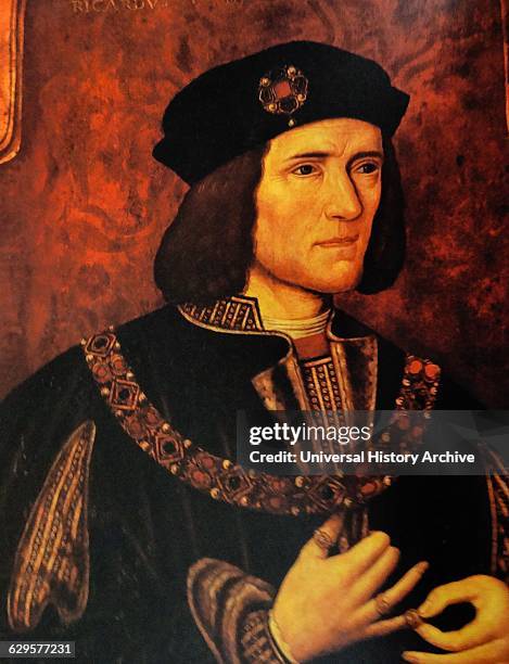 Portrait of Richard III of England King of England until his death in the Battle of Bosworth Field. Dated 15th Century