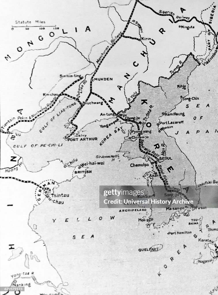 Map of Korea and it's surroundings during the 19th Century