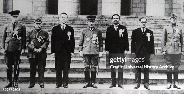 Puppet General General Tojo and the leaders of the puppet government. The Japanese ...