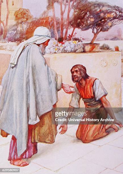 Painting depicting the return of the prodigal son