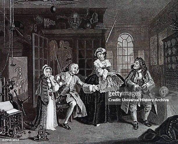 The inspection from Marriage a la mode by William Hogarth . English... News  Photo - Getty Images