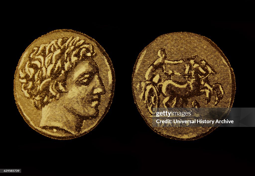 Gold coin of Philip II. Of Macedon