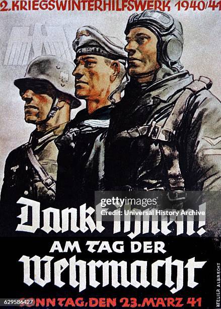 Second world war German propaganda poster. Dated 1943