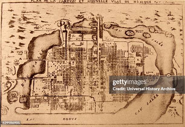 Map of the Spanish controlled Mexico City 1715