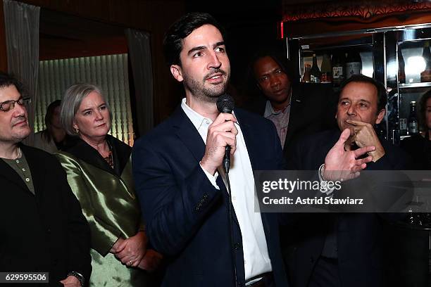 Walt Suskind speaks during a cocktail party in celebration of "Life, Animated" at Megu New York on December 13, 2016 in New York City.