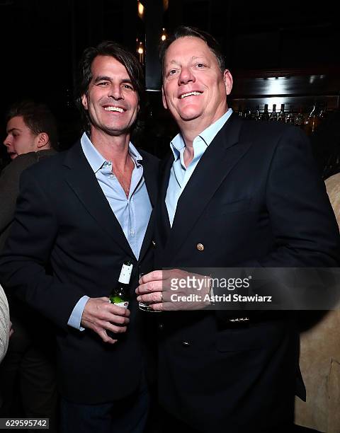 Jamie Antolini andÊAlex Charlton attend a cocktail party in celebration of "Life, Animated" at Megu New York on December 13, 2016 in New York City.