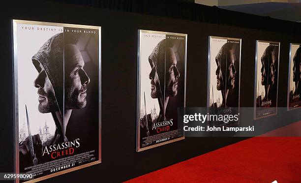 Atmosphere during the "Assassin's Creed" New York premiere at AMC Empire 25 theater on December 13, 2016 in New York City.