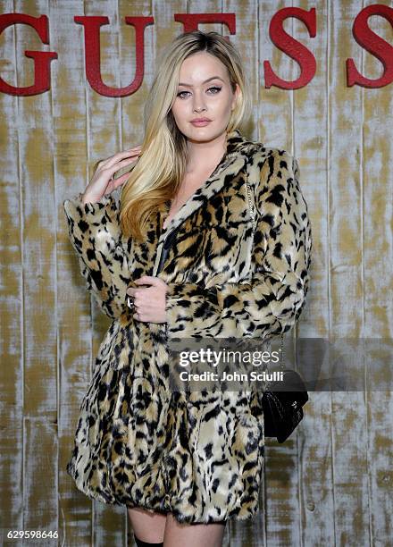 Model Simone Holtznagel attends GUESS Glitz and Glam Holiday event at The Carondelet House on December 13, 2016 in Los Angeles, California.