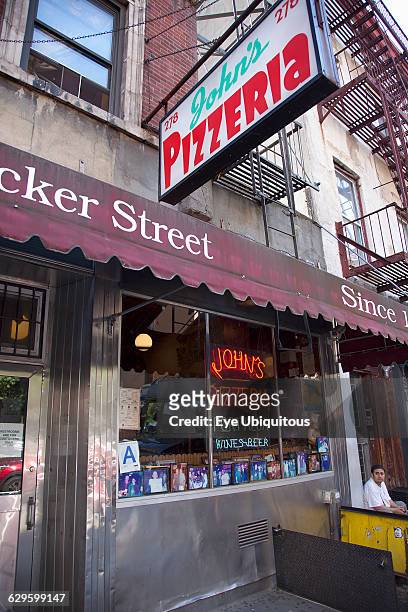 New York State, New York City, Manhattan, Greenwich village, Johns Pizzeria on Bleeker Street.