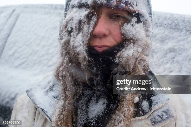 Winter blizzard descends on the camp Just outside of the Lakota Sioux reservation of Standing Rock, North Dakota, where over two hundred tribes,...