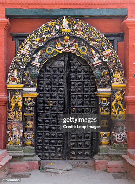 Gate at the Taleju Temple in Durbar Square in Kathmandu, Kathmandu, Nepal.