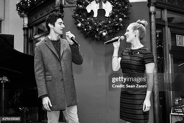 Drew Gehling and Stephanie Torns attend 12th Annual Brooks Brothers Holiday Celebration at Brooks Brothers on December 13, 2016 in New York City.