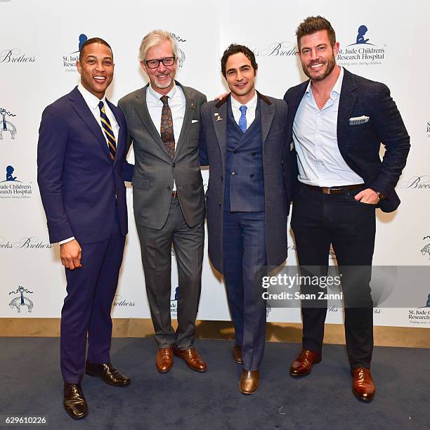 Don Lemon, Claudio Del Vecchio, Zac Posen and Jesse Palmer attend 12th Annual Brooks Brothers Holiday Celebration at Brooks Brothers on December 13,...