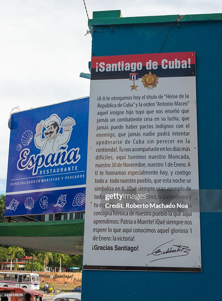 Fidel Castro declaration of thankfulness to the city of...