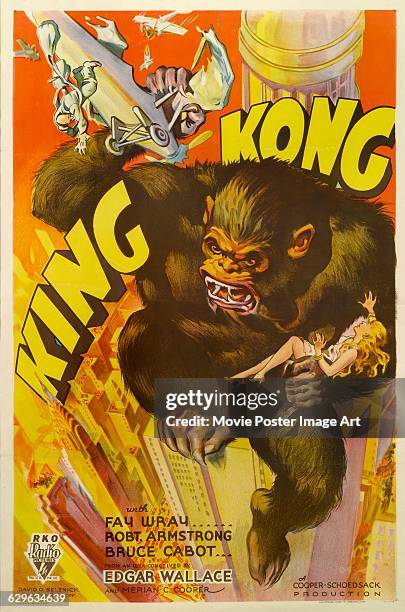 Poster for the 1933 RKO Radio Pictures film 'King Kong'.