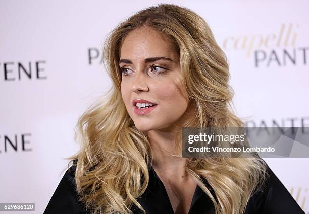 Chiara Ferragni attends a Pantene ambassador photocall in Milan on December 14, 2016 in Milan, Italy.