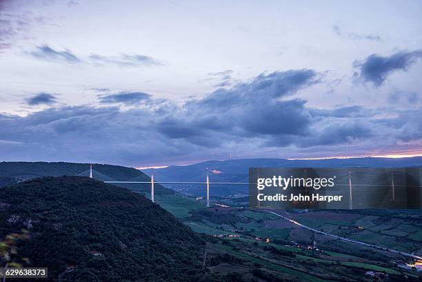 millau viaduct, millau, france - millau viaduct stock pictures, royalty-free photos & images