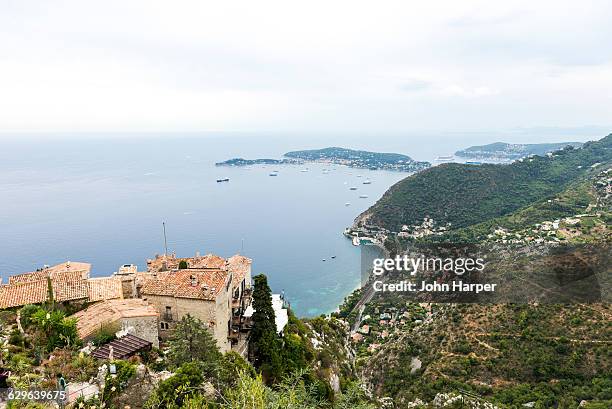 èze, alpes-maritimes, france - eze village fotografías e imágenes de stock