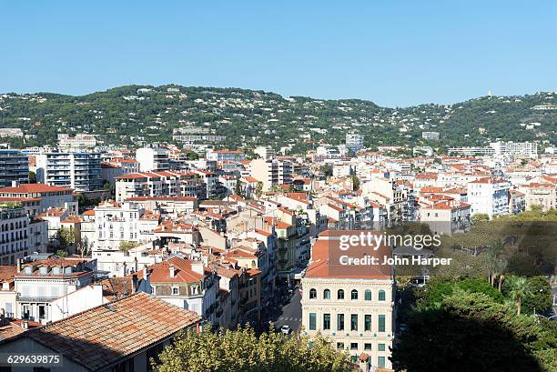 skyline of cannes, france - cannes skyline stock pictures, royalty-free photos & images