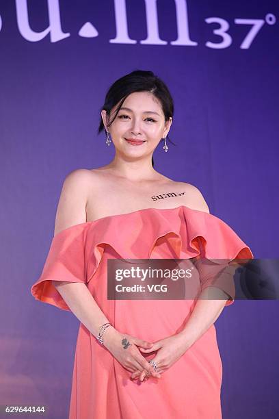 Actress Barbie Hsu attends a commercial event on December 14, 2016 in Taipei, Taiwan of China.