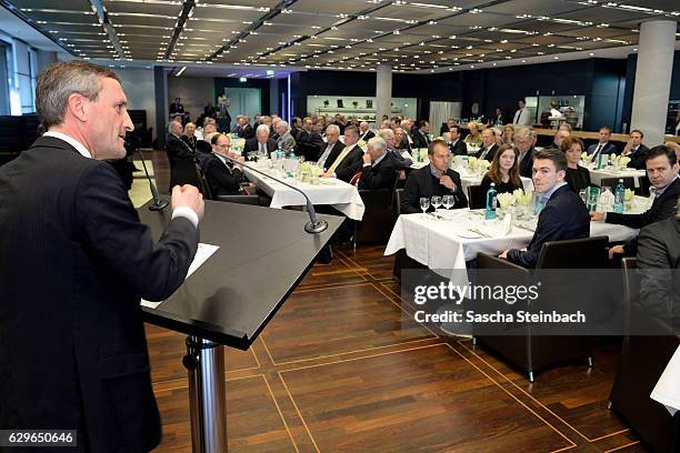 Mayor of Duesseldorf Thomas Geisel attends Peter Frymuth's 60th birthday matinee on December 14, 2016 in Duesseldorf, Germany.