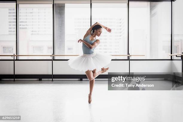 ballet dancer in rehearsal studio - ballet dancers stock pictures, royalty-free photos & images