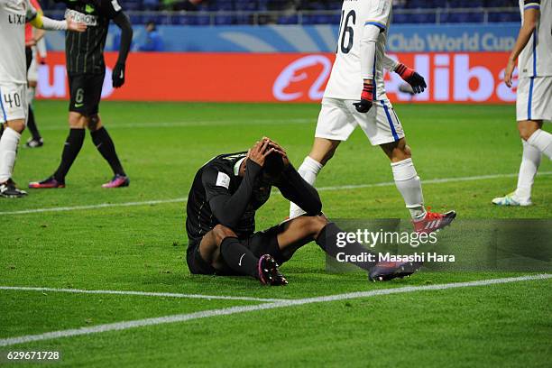 Orlando Berrio of Atletico Nacional looks on during the FIFA Club World Cup Semi Final between Atletico Nacional and Kashima Antlers at Suita City...