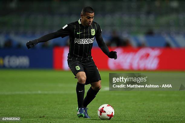 Macnelly Torres of Atletico Nacional in action during the FIFA Club World Cup Semi Final match between Atletico Nacional and Kashima Antlers at Suita...