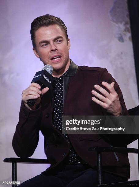 Dancer Derek Hough attends Build Series to dicuss "Move Live" performance tour at AOL HQ on December 14, 2016 in New York City.