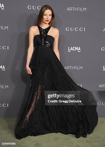 Actress Carolina Parsons arrives at the 2016 LACMA Art + Film Gala Honoring Robert Irwin And Kathryn Bigelow Presented By Gucci at LACMA on October...