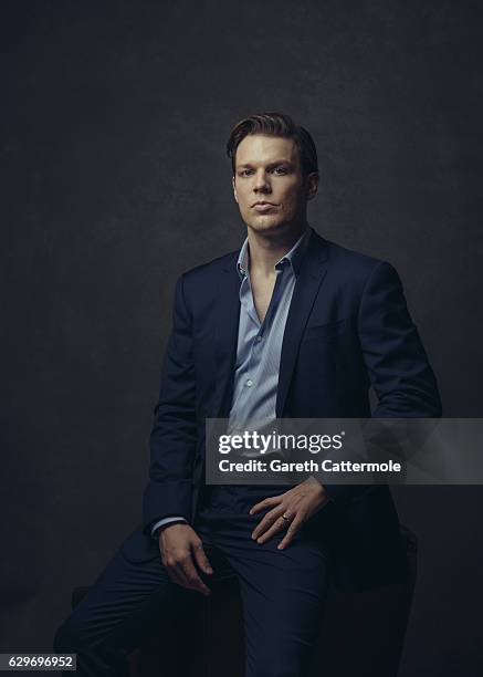 Actor Jake Lacy is photographed at the 13th annual Dubai International Film Festival held at the Madinat Jumeriah Complex on December 8, 2016 in...